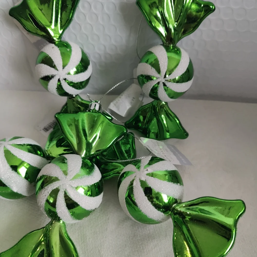 5 Wondershop Green Candy target Christmas ornament L